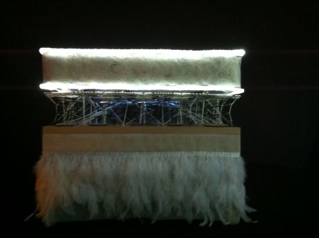 Pouf traité en transparence