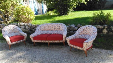 Canapé fauteuils Vintage