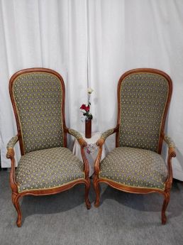 Fauteuil Voltaire - Tissu THEVENON